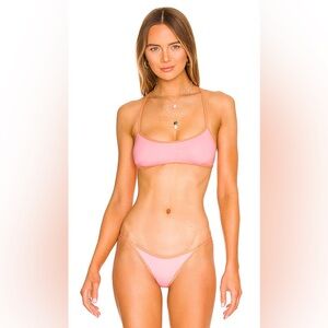 NWT L*Space Pamela Bikini Top in Crystal Pink & Tangy